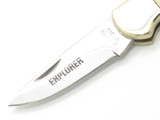 Vintage 1980s Explorer 11-340 Imai Seki Japan Smooth 3.75" Bone Lockback Knife