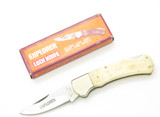 Vintage 1980s Explorer 11-340 Imai Seki Japan Smooth Bone 3.75" Lockback Knife