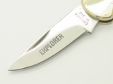Vintage 1980s Explorer 11-340 Imai Seki Japan Smooth Bone 3.75" Lockback Knife