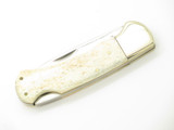 Vintage 1980s 3.75" Explorer 11-340 Imai Seki Japan Lockback Smooth Bone Knife