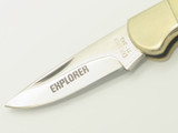 Vintage 1980s Explorer 11-340 Imai Seki Japan 3.75" Lockback Smooth Bone Knife