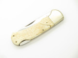 1980s Vintage Explorer 11-340 Imai Seki Japan 3.75" Lockback Smooth Bone Knife
