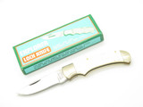 Vintage 1980s Explorer Custom 11-349 Imai Seki Japan 3.75" Bone Lockback Knife