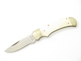 Vintage 1980s Explorer 11-349 Imai Seki Japan Smooth Bone 3.75" Lockback Knife