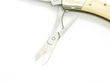 Vtg 80s Explorer 11-392 Imai Seki Japan White Micarta 2.75"Small Lockback Knife