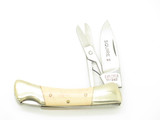Vtg 80s Explorer 11-392 Imai Seki Japan White Micarta 2.75"Small Lockback Knife