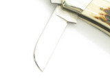 Vtg 80s Explorer 11-389 Imai Seki Japan Stag Squire Stockman 3.75" Folding Knife