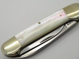 Vtg 1998 Bulldog Brand Solingen MOP Pearl Canoe Folding Pocket Knife