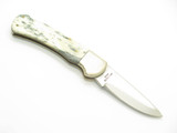 Vintage 1980s 11-340 Explorer Imai Seki Japan 3.75" Bone Folding Lockback Knife