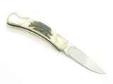 Vintage 1980s 11-390 Explorer Imai Seki Japan 4.5" Stag Squire VI Lockback Knife