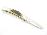 Vintage 1980s Explorer 11-385 Imai Seki Japan Small 3.37" Stag Lockback Knife