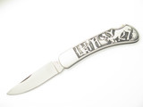 Vtg 80s Explorer 11-352 Imai Seki Japan Animal Scene 4" Stainless Lockback Knife