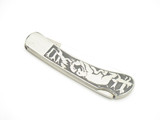 Vtg 80s Explorer 11-352 Imai Seki Japan Animal Scene 4" Stainless Lockback Knife