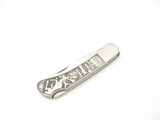 Vintage 1980s Explorer Imai Seki Japan Animal Scene 4" Stainless Lockback Knife