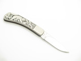 Vtg 80s Explorer 11-351 Imai Seki Japan Animal Scene 3" Stainless Lockback Knife