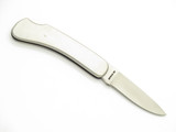 Vintage 1980s Explorer Imai Seki Japan Stainless Brass Folding 3" Lockback Knife