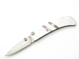 Vintage 1980s Explorer 11-247 Imai Seki Japan Stainless MOP 3" Top Lock Knife