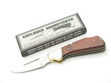 Vintage 1980s Explorer BTS Imai Seki Japan Folding 3.87" Wood Lockback Knife