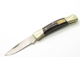 Vintage 1980s Explorer 11-385 Imai Seki Japan Folding 3.37" Wood Lockback Knife