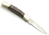 Vintage 1980s Explorer 11-385 Imai Seki Japan Folding 3.37" Wood Lockback Knife