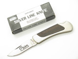 Vintage 80s Explorer Imai Seki Japan 3.12" Wood Folding Stainless Lockback Knife