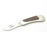 Vintage 1980s Explorer 11-326 Imai Seki Japan 4" Wood Stainless Lockback Knife