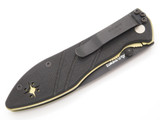 Vintage Benchmade USA 875 Sentinel ATS-34 Gold Folding Pocket Knife