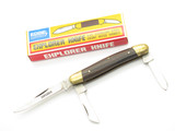 Vintage 1980s Explorer 11-173 Seizo Imai Seki Japan 3.25" Wood Folding Knife