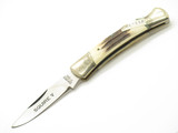 Vintage 1980s 11-385 Explorer Seizo Imai Seki Japan Stag 3.5" Lockback Knife