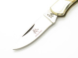 1980s Vintage Frost Cutlery Seizo Imai Seki Japan Cow 2.87" Bone Lockback Knife