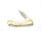 Vintage 1980s Frost Cutlery Seizo Imai Seki Japan Lockback Bone 4.25" Knife