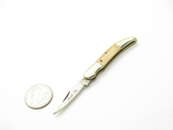 Vintage 1980s Frost Seizo Imai Seki Japan Miniature 2.25" Folding Cow Bone Knife