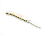 Vintage 1980s Frost Seizo Imai Seki Japan 2.25" Folding Cow Bone Miniature Knife
