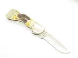 Vintage 1980s Frost Cutlery Seizo Imai Seki Japan 4" Folding Lockback Stag Knife