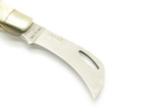 Vintage 1980s Frost Seizo Imai Seki Japan Linerlock 2.75" Stag Hawkbill Knife
