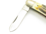 Vintage 80s Frost Cutlery Seizo Imai Seki Japan 4" Folding Stag Stockman Knife
