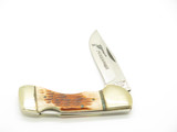 Vtg 1980s Frost Cutlery Peacemaker Seizo Imai Seki Japan 4" Bone Lockback Knife