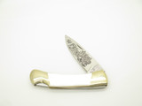 Vintage 1980s Frost Cutlery Seizo Imai Seki Japan 4.37" MOP Pearl Lockback Knife