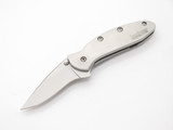 Vtg Early Kershaw USA 1600 Chive Stainless Folding Pocket Knife