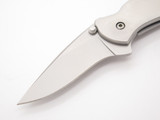 Vtg Early Kershaw USA 1600 Chive Stainless Folding Pocket Knife
