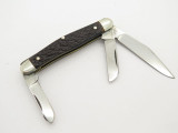Vtg 1970s Boker USA Tree Brand 8588 3 Blade Stockman Folding Pocket Knife