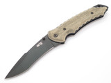 SOG Kiku Large Folding Hunter Black AUS-8 Tanto Folding Pocket Knife