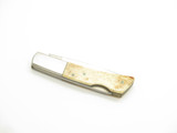 Vintage 1970s Rhino Gesco Seizo Imai Seki Japan 3.25" Bone Lockback Pocket Knife