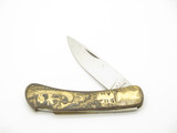 Vintage 1970s Compass Industries Seizo Imai Seki Japan 4" Lockback Brass Knife