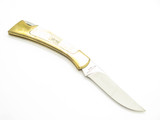 Vtg Olsen OK 152 Proto Seki Japan Seizo Imai Brass & Bone Lockback 4.25" Knife
