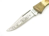 Vtg United Cutlery Snake Seki Japan Seizo Imai Stag 4.12" Pocket Lockback Knife
