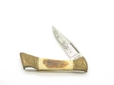 Vtg United Cutlery Snake Seki Japan Seizo Imai Stag 4.12" Pocket Lockback Knife