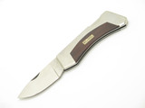 Vintage 70s Valor Seki Japan Seizo Imai Metal & Wood Lockback 3.75" Pocket Knife