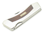 Vintage 70s Valor Seki Japan Seizo Imai Metal & Wood Lockback 3.75" Pocket Knife
