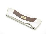 Vintage 70s Valor Seki Japan Seizo Imai Metal & Wood Lockback 3.75" Pocket Knife